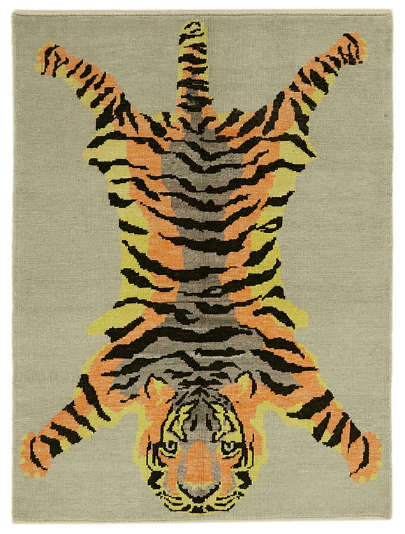 5x6 Hand-Knotted Tiger Oushak Rug - 46682