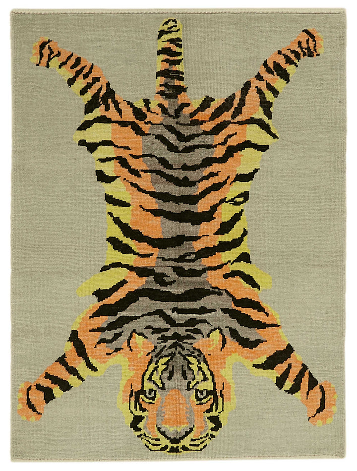 5x6 Hand-Knotted Tiger Oushak Rug - 46682
