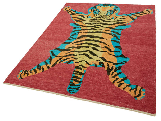5x7 Hand-Knotted Tiger Oushak Rug - 46683