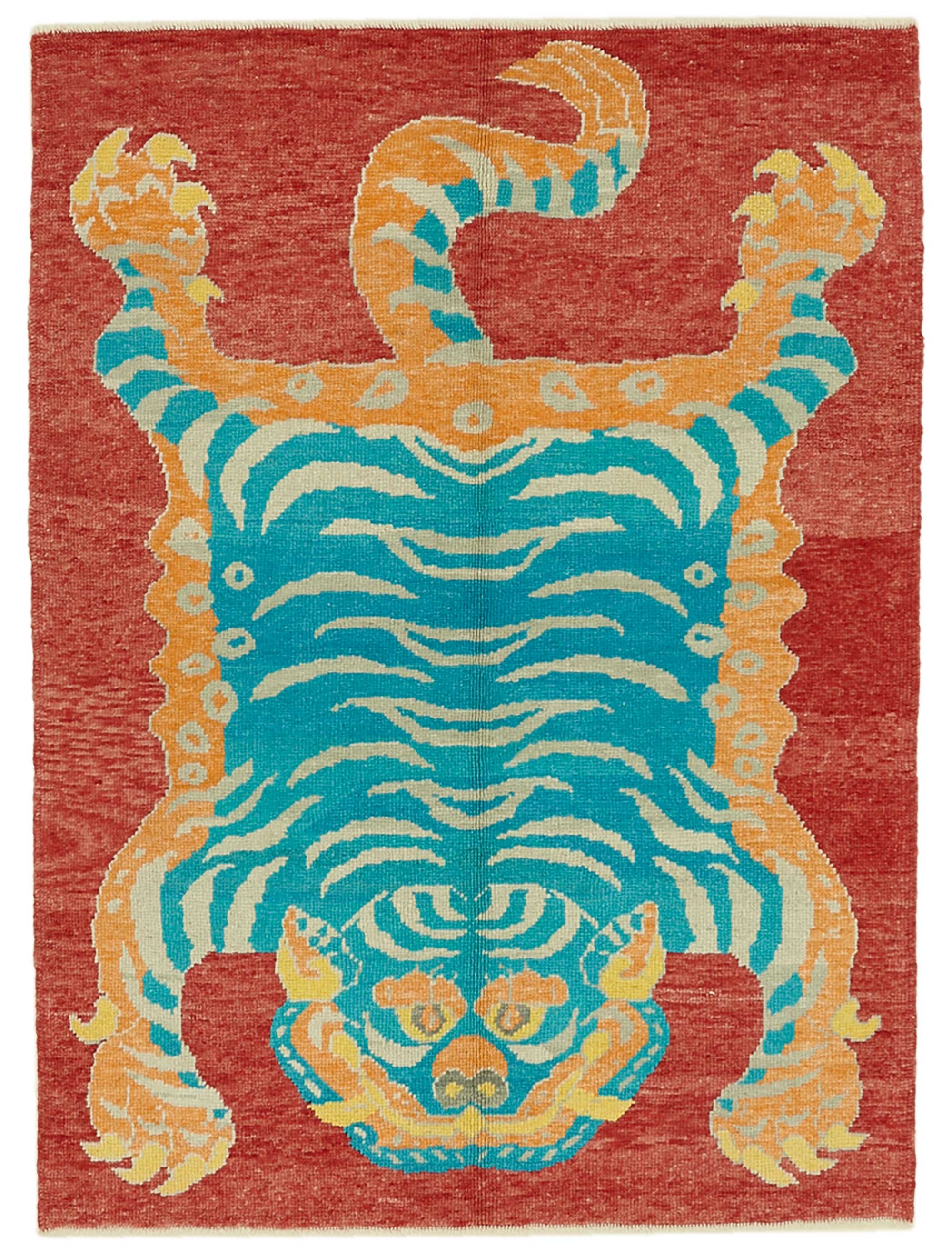 5x7 Hand-Knotted Tiger Oushak Rug - 46684