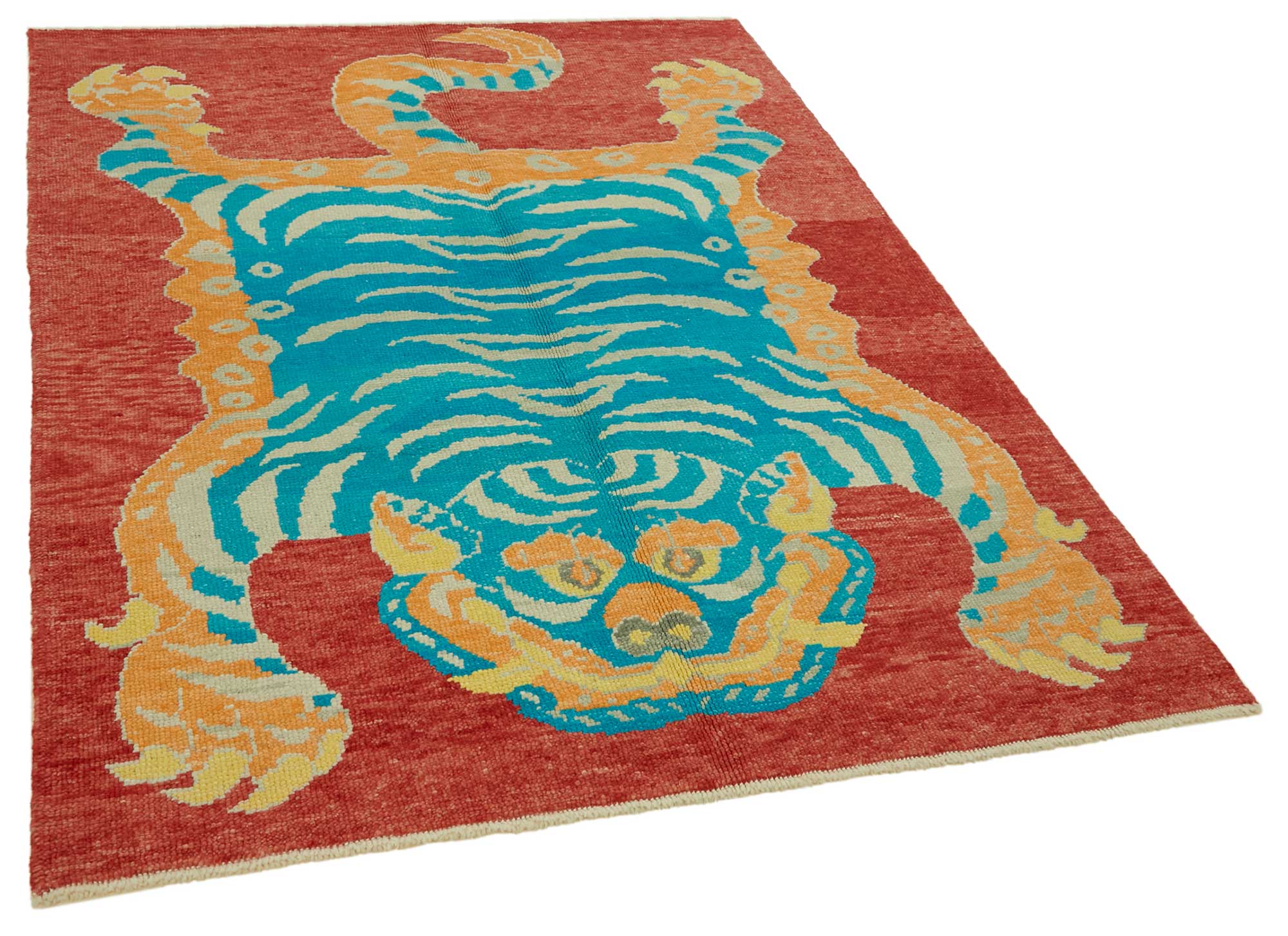 5x7 Hand-Knotted Tiger Oushak Rug - 46684