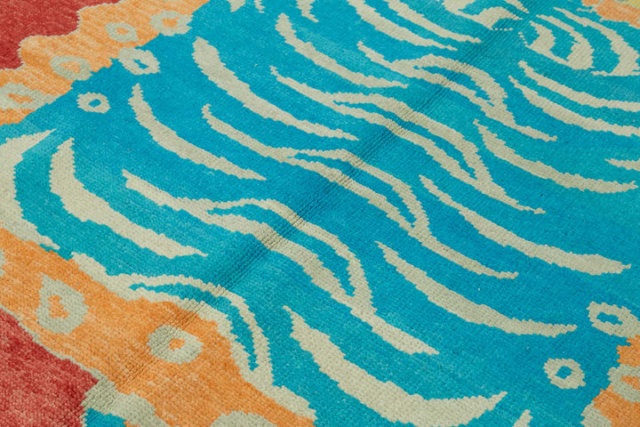 5x7 Hand-Knotted Tiger Oushak Rug - 46684