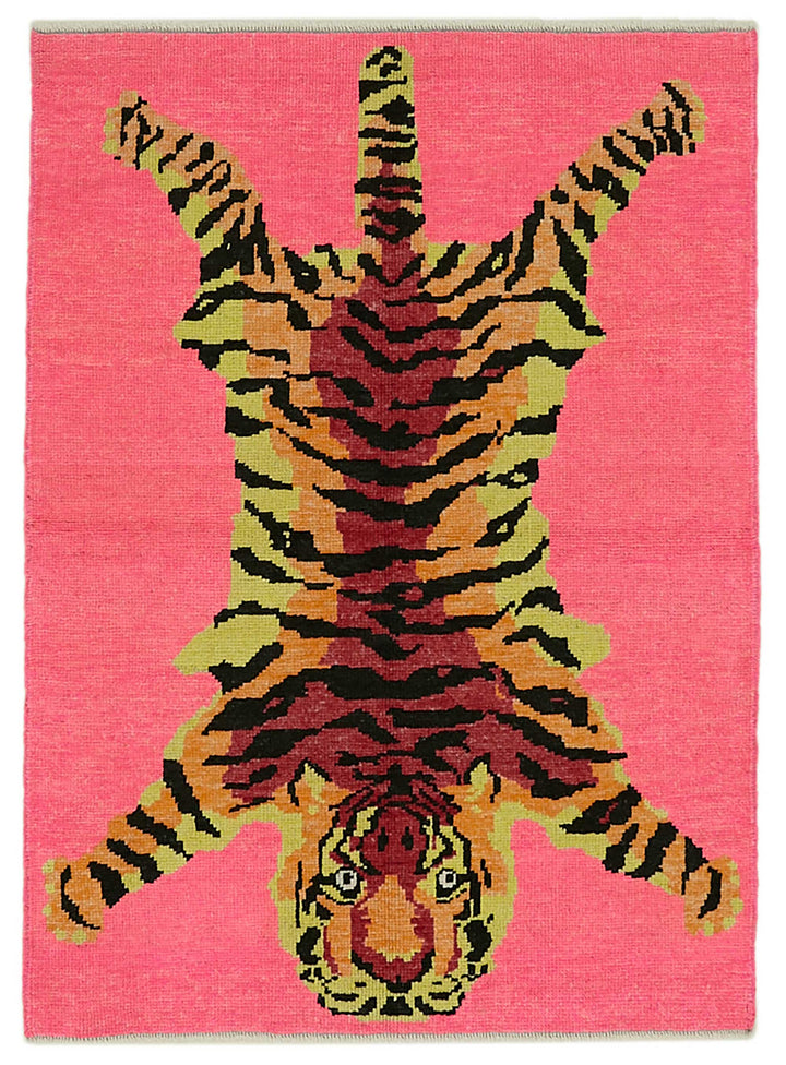 4x6 Hand-Knotted Tiger Oushak Rug - 46686