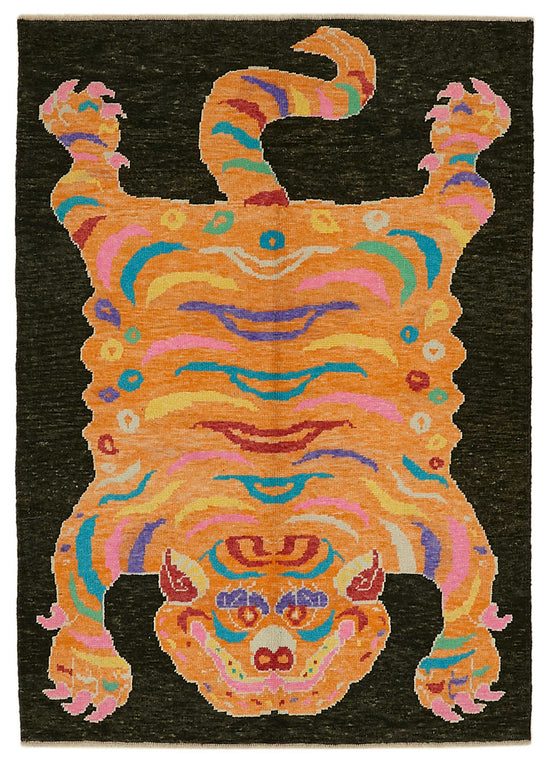 6x8 Hand-Knotted Tiger Oushak Rug - 46688