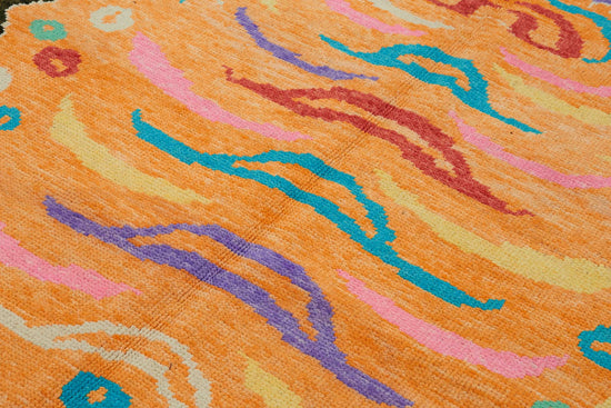 6x8 Hand-Knotted Tiger Oushak Rug - 46688