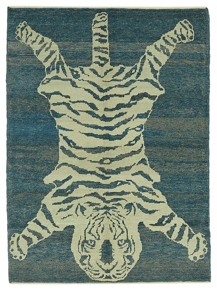 5x6 Hand-Knotted Tiger Oushak Rug - 46691