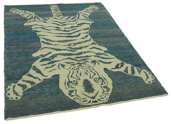 5x6 Hand-Knotted Tiger Oushak Rug - 46691