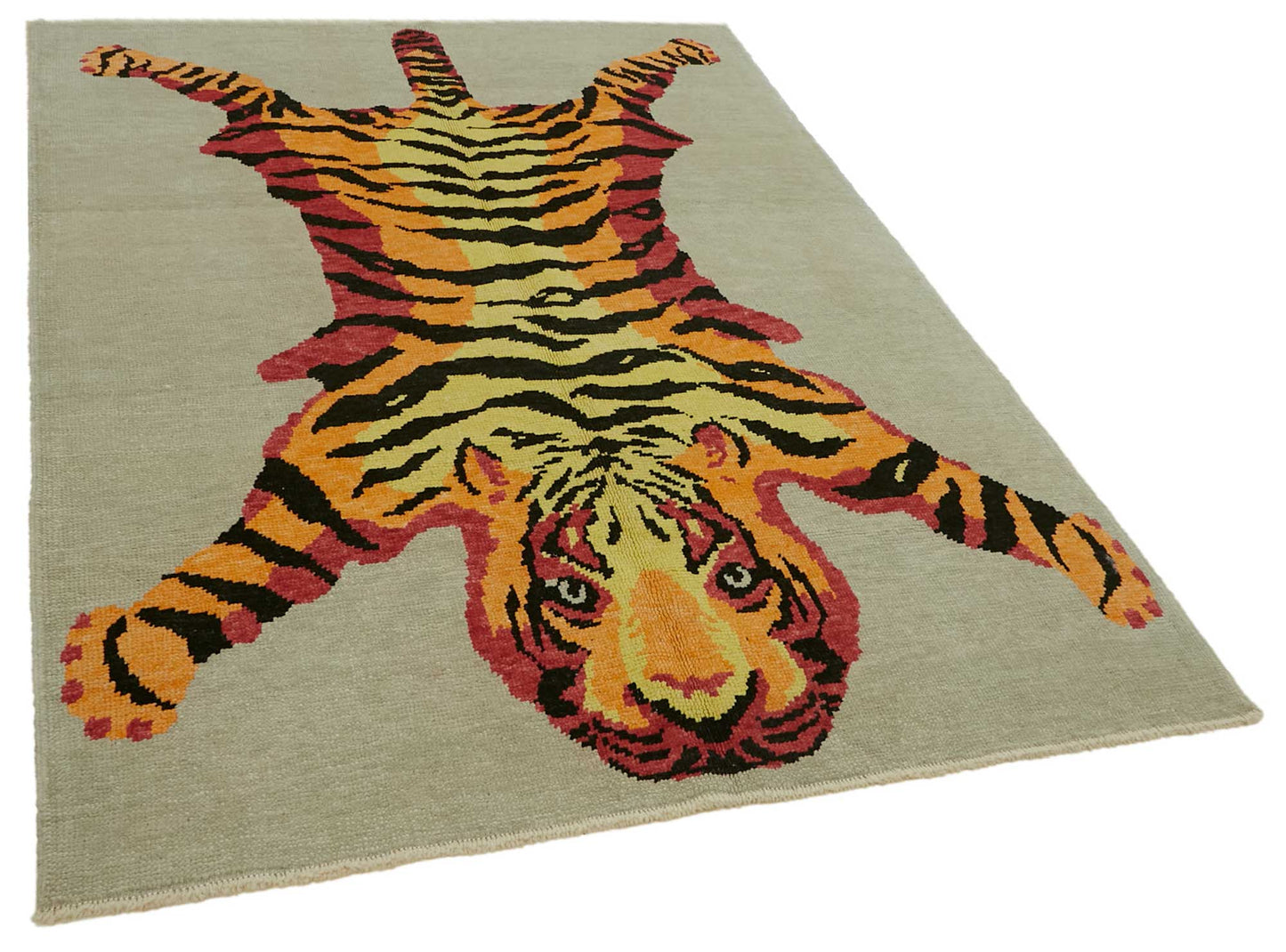 5x8 Hand-Knotted Tiger Oushak Rug - 46692