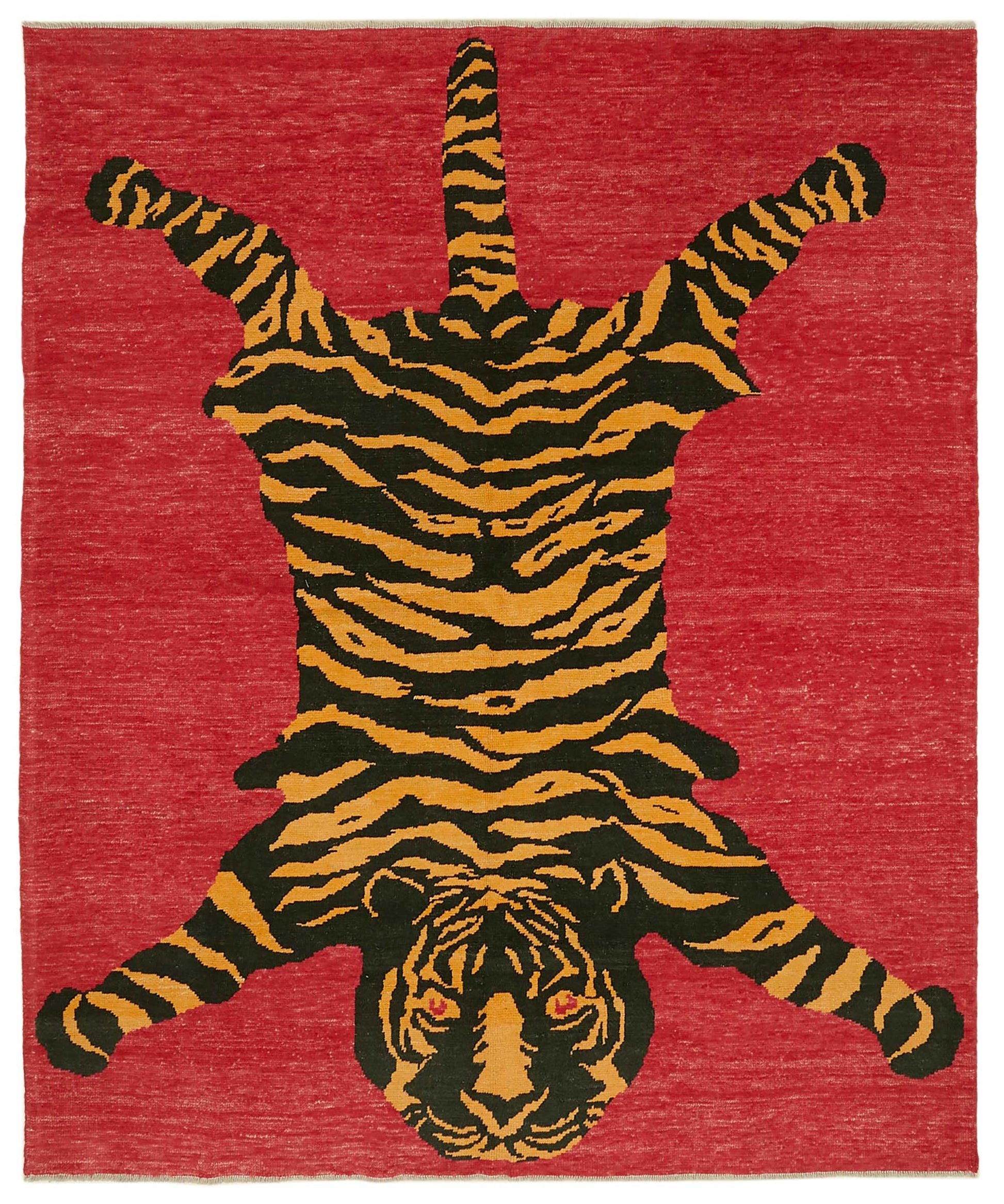 8x10 Hand-Knotted Tiger Oushak Rug - 46693