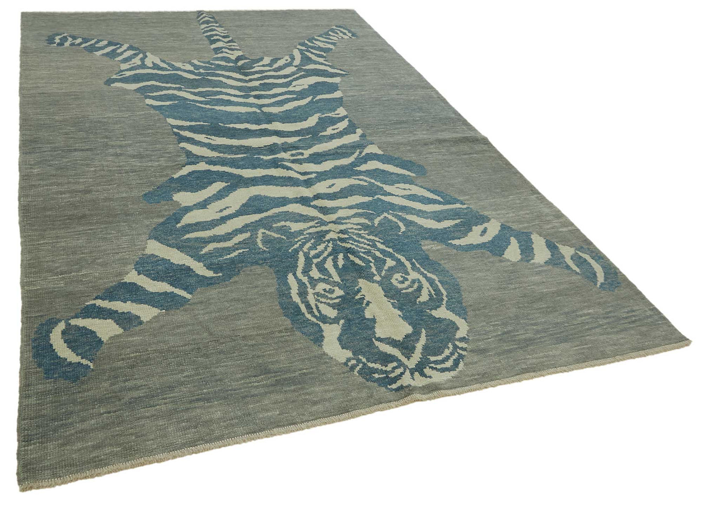 7x10 Hand-Knotted Tiger Oushak Rug - 46694