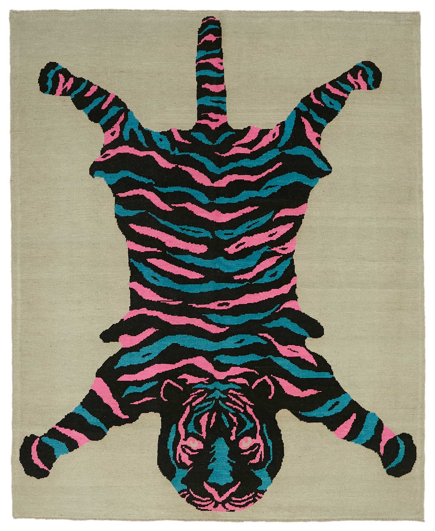 8x10 Hand-Knotted Tiger Oushak Rug - 46695