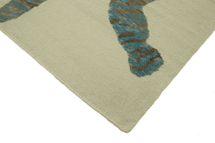 7x9 Hand-Knotted Tiger Oushak Rug - 46698