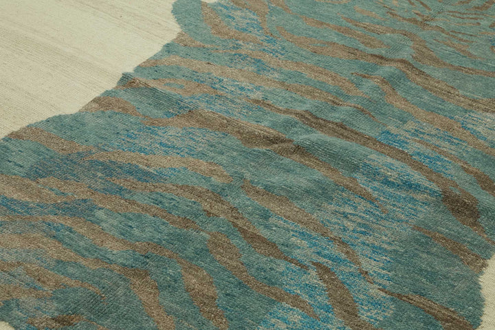 7x9 Hand-Knotted Tiger Oushak Rug - 46698