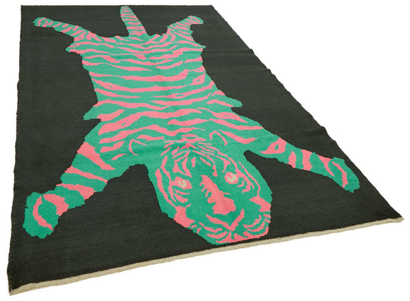 7x11 Hand-Knotted Tiger Oushak Rug - 46700