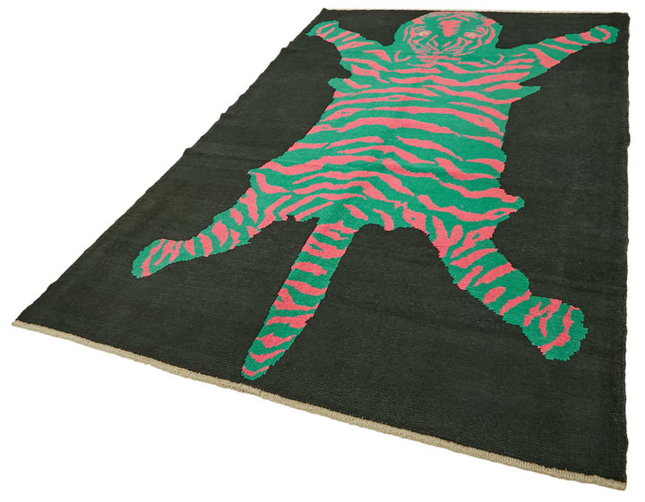 7x11 Hand-Knotted Tiger Oushak Rug - 46700