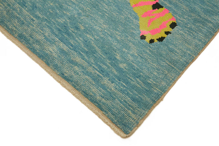 7x11 Hand-Knotted Tiger Oushak Rug - 46702