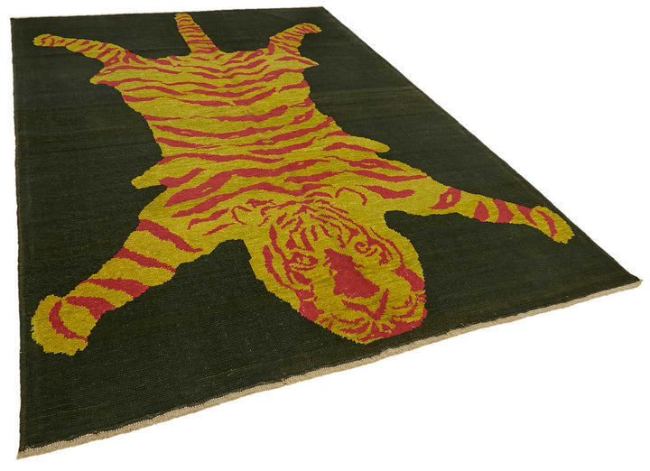 7x11 Hand-Knotted Tiger Oushak Rug - 46703
