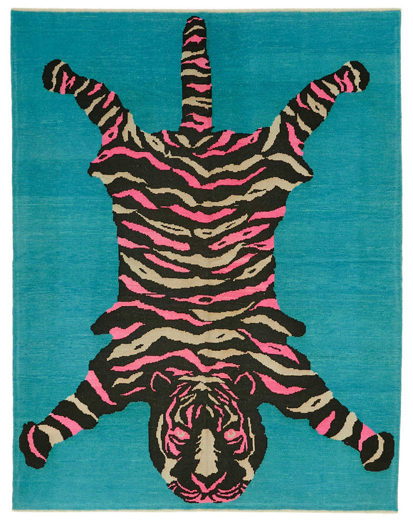 8x11 Hand-Knotted Tiger Oushak Rug - 46704