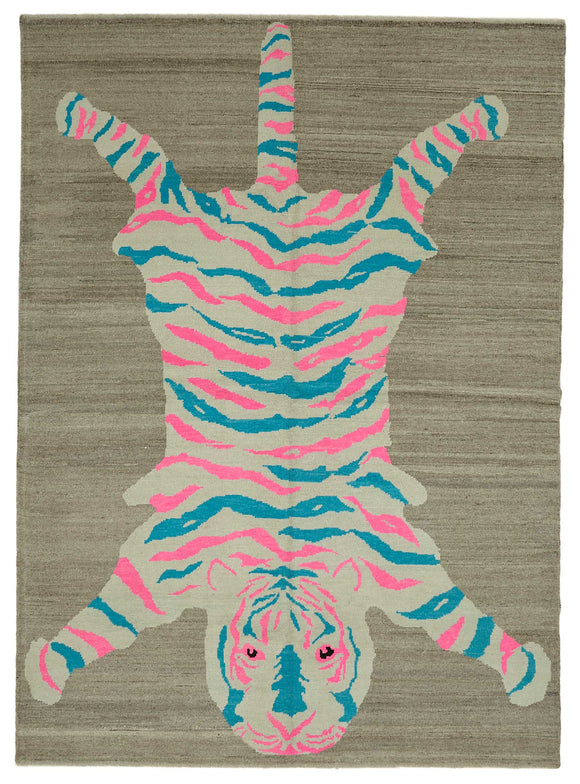 8x11 Hand-Knotted Tiger Oushak Rug - 46705