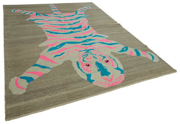 8x11 Hand-Knotted Tiger Oushak Rug - 46705