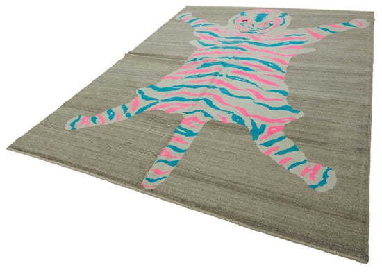 8x11 Hand-Knotted Tiger Oushak Rug - 46705