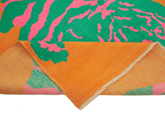 7x11 Hand-Knotted Tiger Oushak Rug - 46706