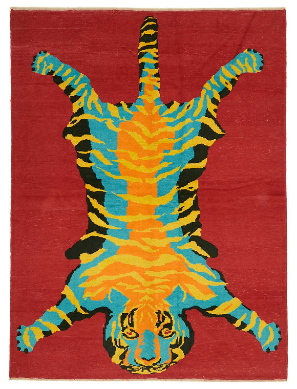 7x10 Hand-Knotted Tiger Oushak Rug - 46708