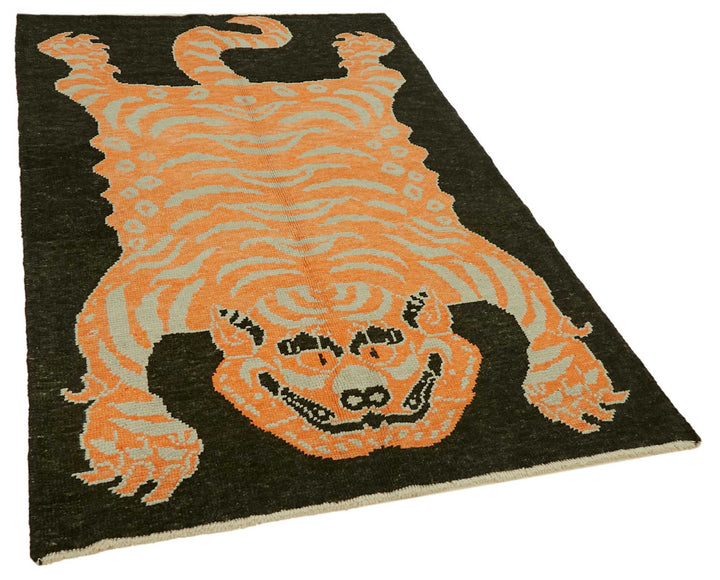 4x7 Hand-Knotted Tiger Oushak Rug - 46711