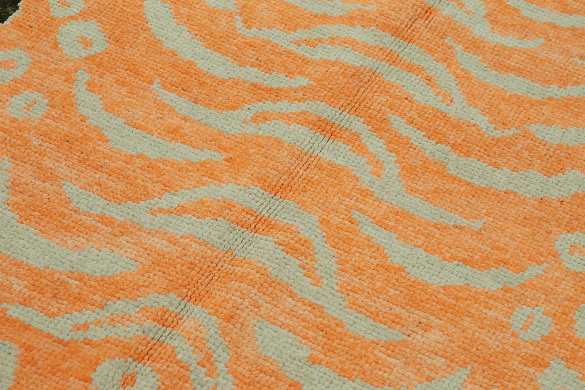 4x7 Hand-Knotted Tiger Oushak Rug - 46711