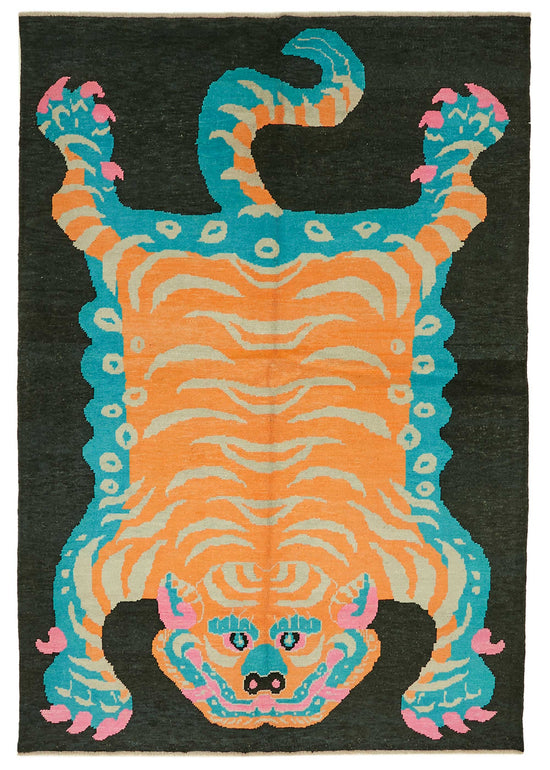 7x10 Hand-Knotted Tiger Oushak Rug - 46713