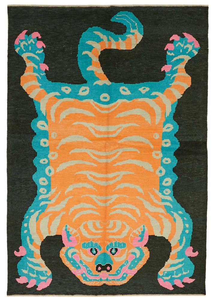 7x10 Hand-Knotted Tiger Oushak Rug - 46713