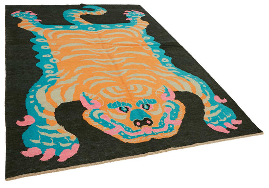 7x10 Hand-Knotted Tiger Oushak Rug - 46713