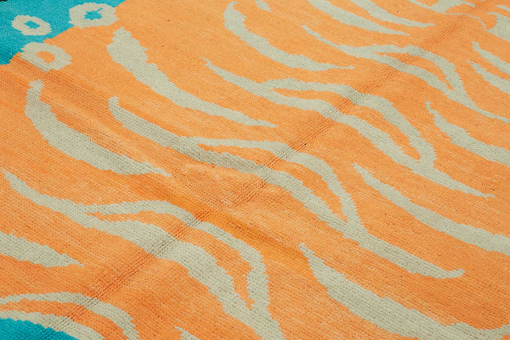 7x10 Hand-Knotted Tiger Oushak Rug - 46713