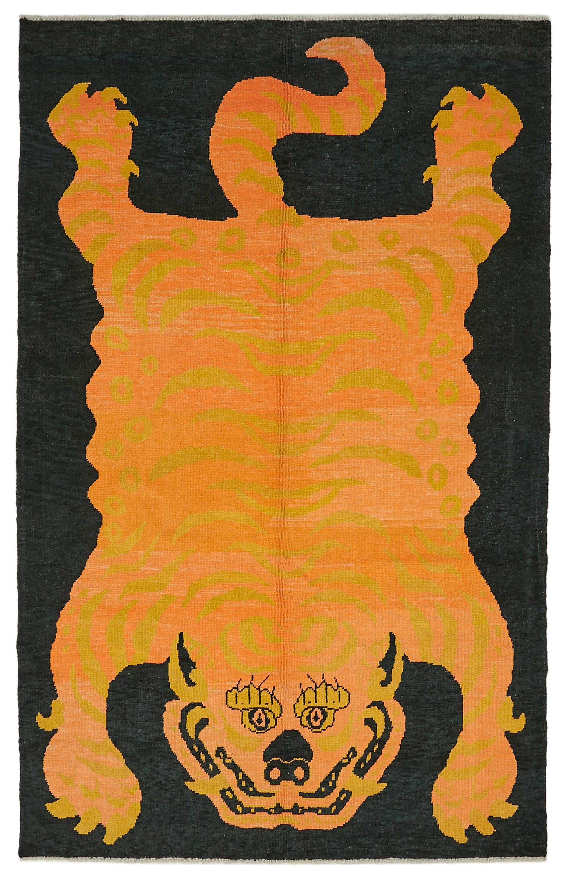 7x11 Hand-Knotted Tiger Oushak Rug - 46714