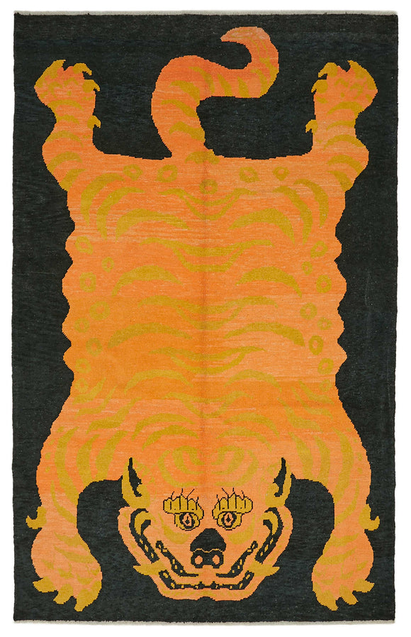 7x11 Hand-Knotted Tiger Oushak Rug - 46714