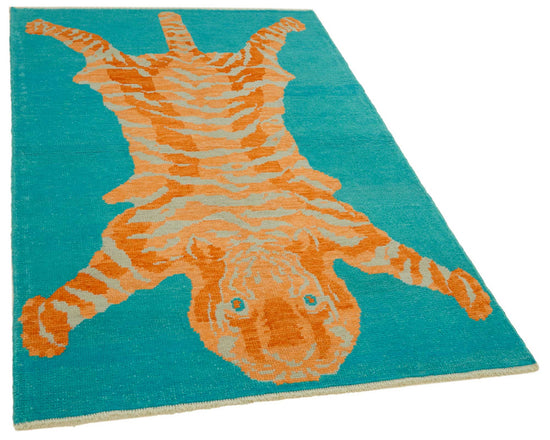 4x6 Hand-Knotted Tiger Oushak Rug - 46716