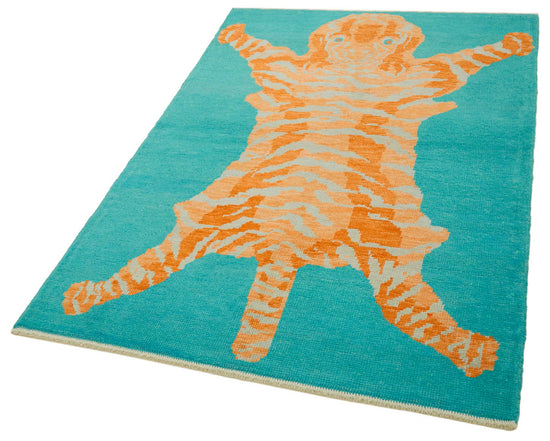 4x6 Hand-Knotted Tiger Oushak Rug - 46716