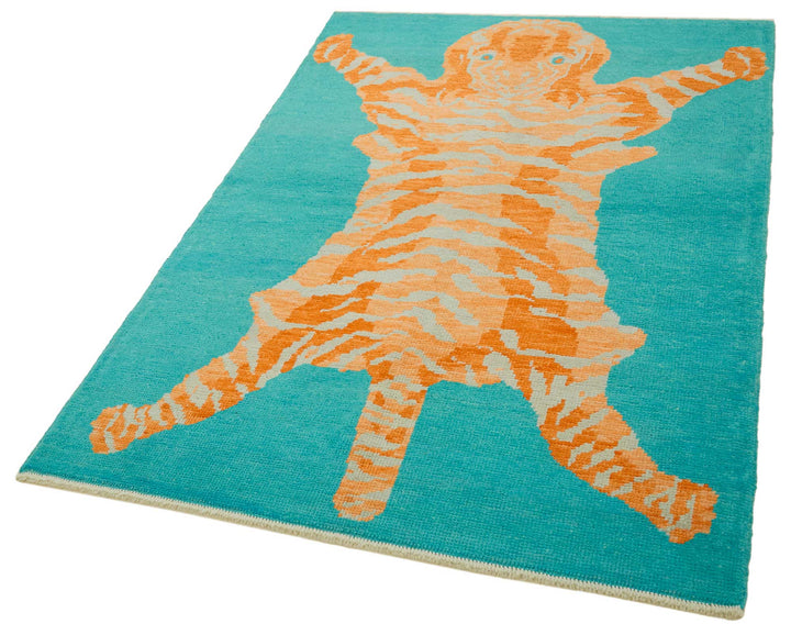 4x6 Hand-Knotted Tiger Oushak Rug - 46716