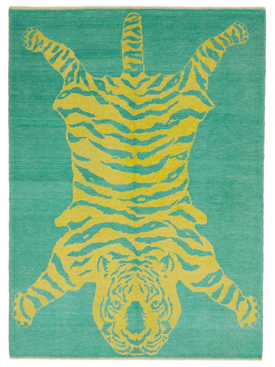 6x8 Hand-Knotted Tiger Oushak Rug - 46717