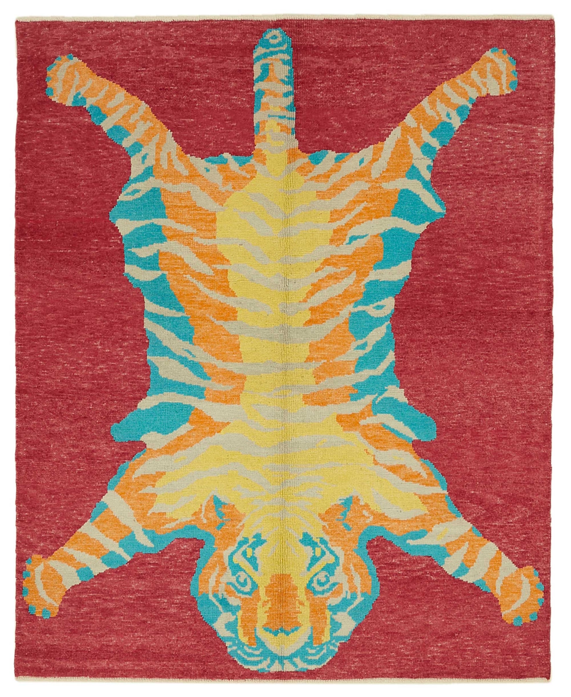 6x8 Hand-Knotted Tiger Oushak Rug - 46720