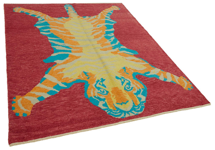 6x8 Hand-Knotted Tiger Oushak Rug - 46720
