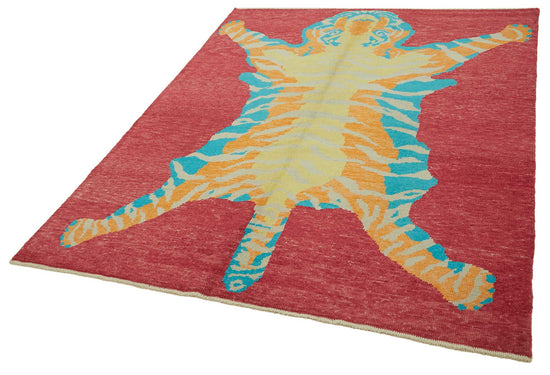 6x8 Hand-Knotted Tiger Oushak Rug - 46720