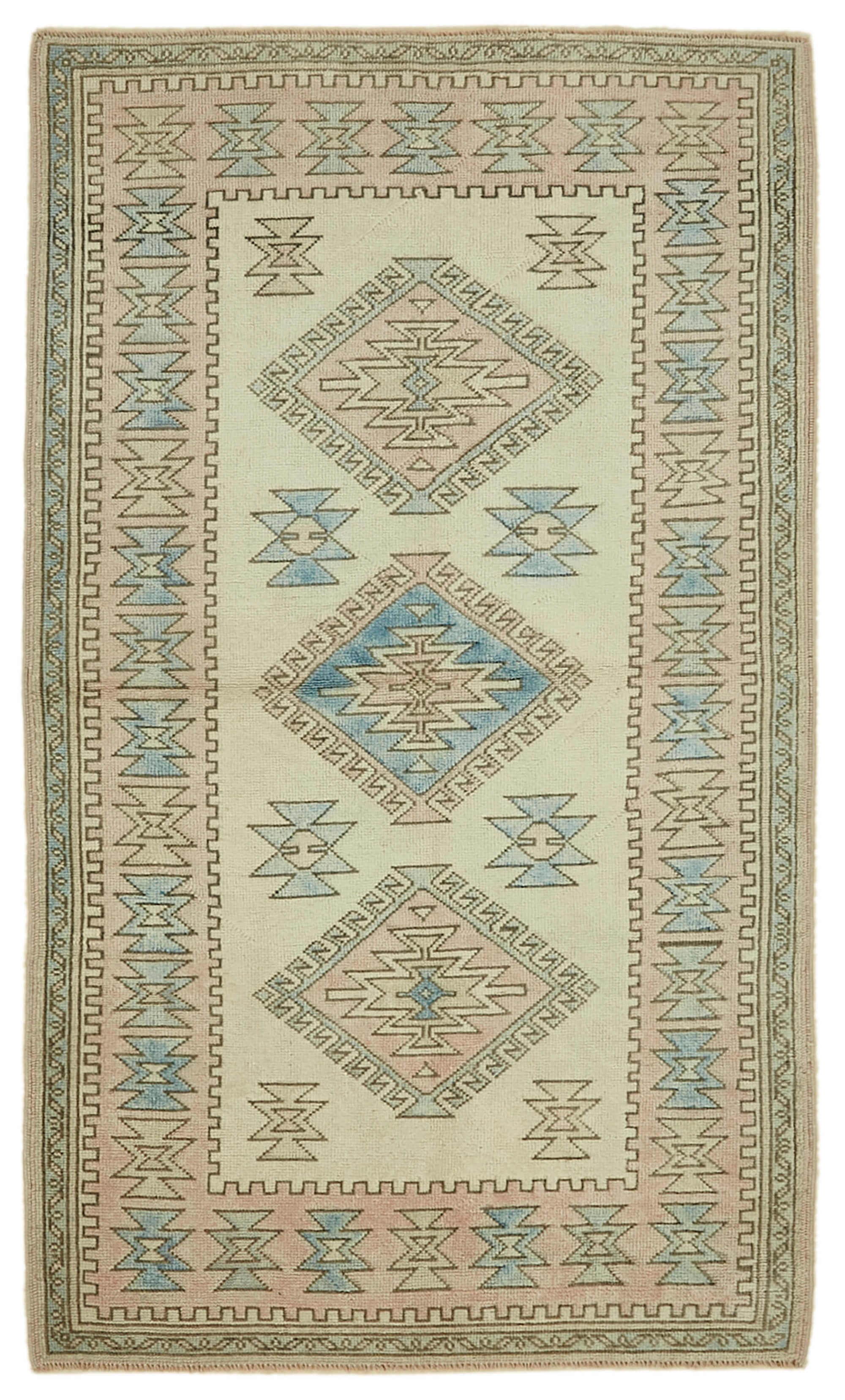 4x7 Vintage Handmade Anatolian Rug - 46735