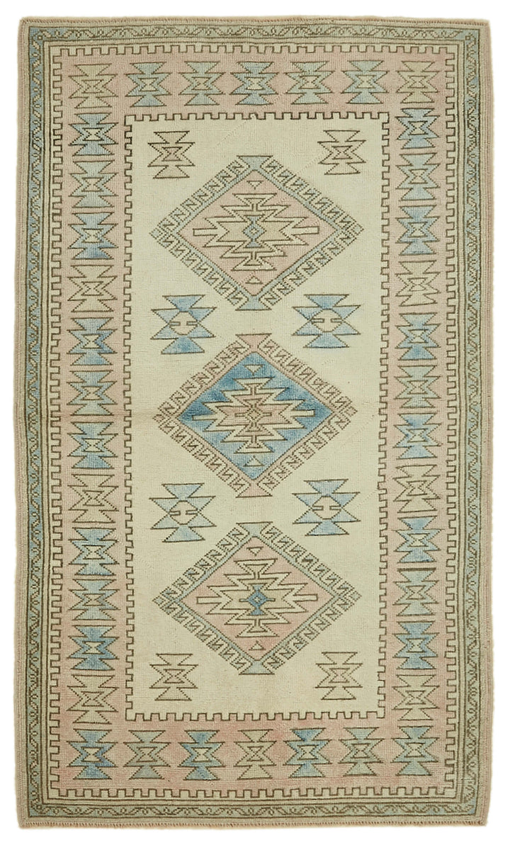 4x7 Vintage Handmade Anatolian Rug - 46735