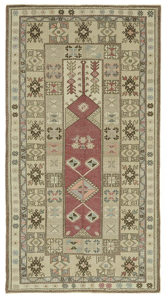 4x7 Vintage Handmade Anatolian Rug - 46736