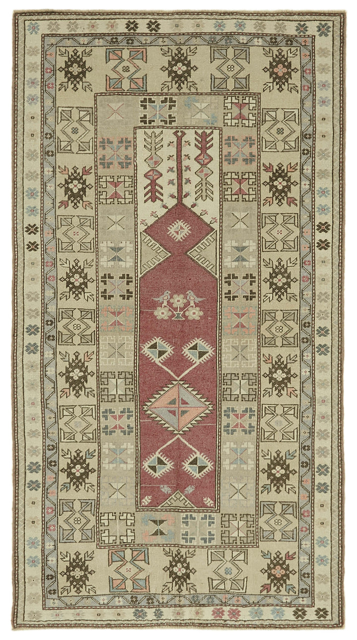 4x7 Vintage Handmade Anatolian Rug Rug - 46736
