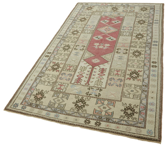 4x7 Vintage Handmade Anatolian Rug - 46736