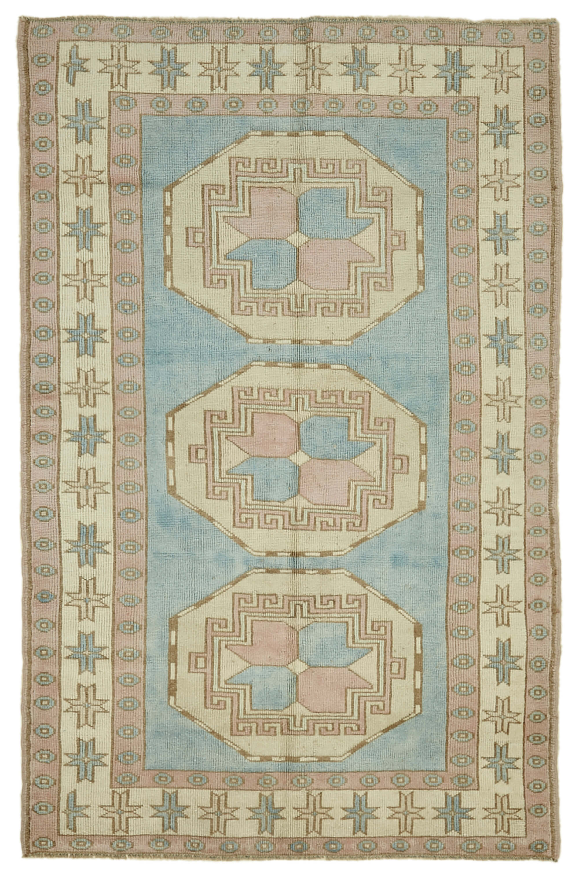 5x7 Vintage Handmade Anatolian Rug - 46740