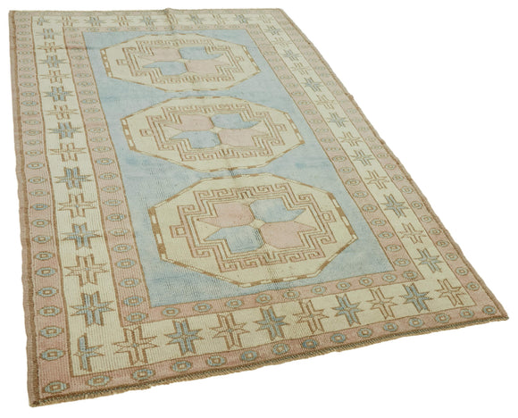 5x7 Vintage Handmade Anatolian Rug - 46740