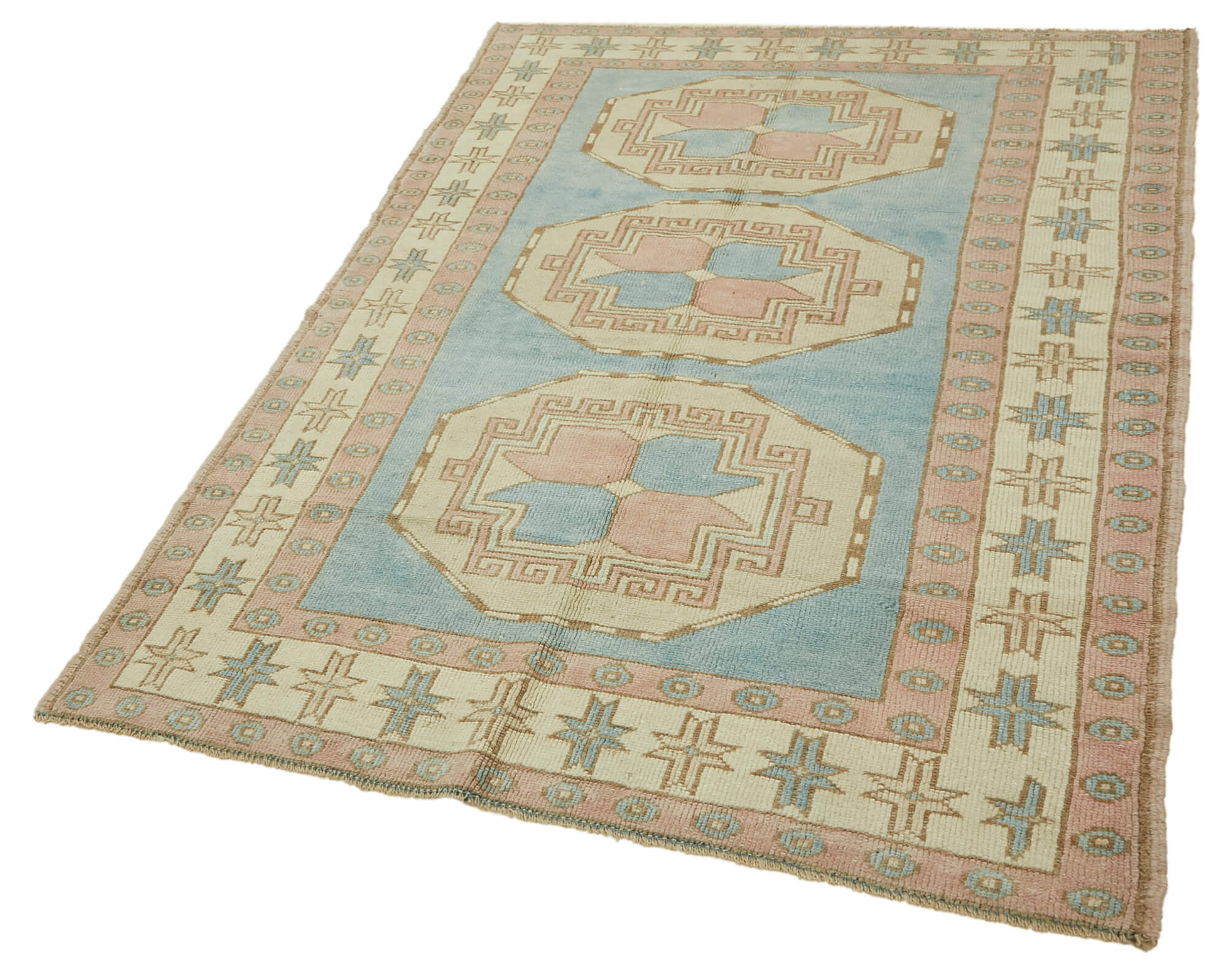 5x7 Vintage Handmade Anatolian Rug - 46740